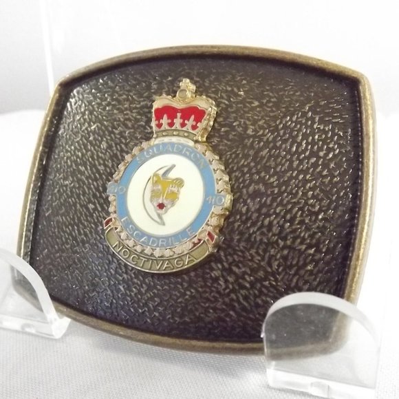 Canada Squadron 410 Escadrille Noctivaga, CFB Cold Lake Belt Buckle - Picture 2 of 9
